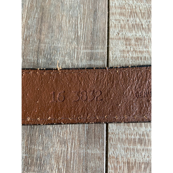 Brown Basketweave Genuine Leather Belt Size 36 main image 4